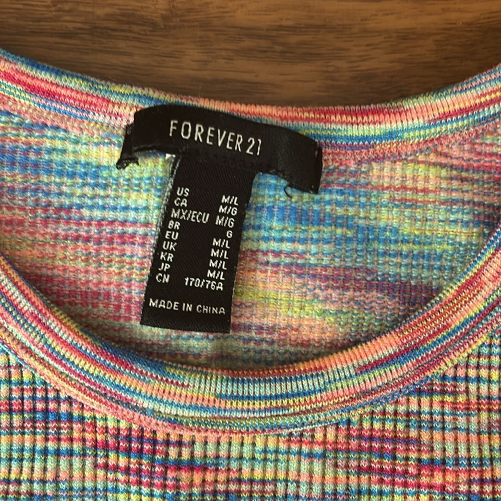 Funky Rainbow Space-dye Tank Top size M/L EUC - Picture 4 of 6